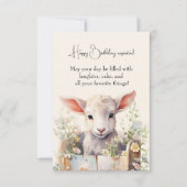 Schattige schaap genesteld in een doos (Voorkant)