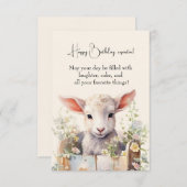 Schattige schaap genesteld in een doos (Voorkant / Achterkant)