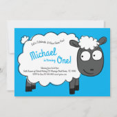 Schattige Schaap Kinder 1e Verjaardag Boerderij Fe Kaart (Voorkant)