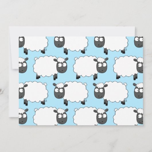 Schattige Schaap Kinder 1e Verjaardag Boerderij Fe Kaart (Achterkant)