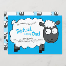 Schattige Schaap Kinder 1e Verjaardag Boerderij Fe