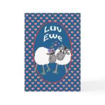 Schattige Schaap, Luv Ewe Romantisch Wenskaart