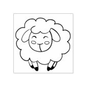 Schattige Schaap - Maple Wood Art Stamp Rubberstempel (Afrduk)
