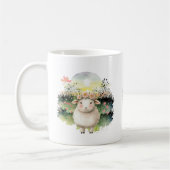 Schattige schaap met aangepaste tekst koffiemok (Links)