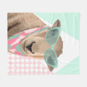 Schattige schaap met bril fleece deken (Voorkant (Horizontaal))