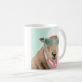 Schattige schaap met bril koffiemok (Voorkant rechts)