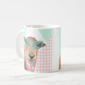 Schattige schaap met bril koffiemok (Voorkant links)