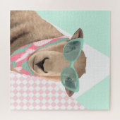Schattige schaap met bril legpuzzel (Horizontaal)
