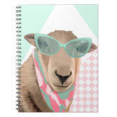Schattige schaap met bril notitieboek (Voorkant)