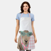 Schattige schaap met bril schort (Gedragen)