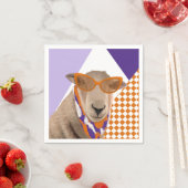 Schattige schaap met bril servet (Insitu)