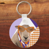 Schattige schaap met bril sleutelhanger (Achterkant)