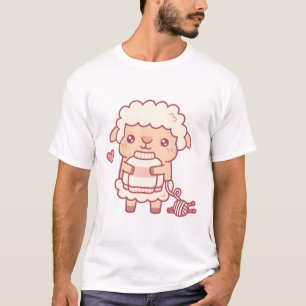 Schattige schaap met wollen trui Grappig T-shirt