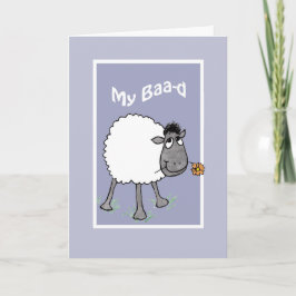 Schattige schaap, mijn Baa-d, sorry, excuses Kaart