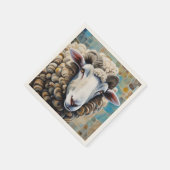 Schattige schaap Papieren servet (Hoek)