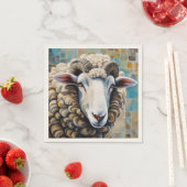 Schattige schaap Papieren servet (Insitu)