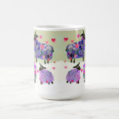 Schattige Schaap Valentijnsdag Keramische Mok (Center)