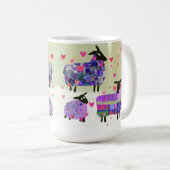 Schattige Schaap Valentijnsdag Keramische Mok (Voorkant rechts)