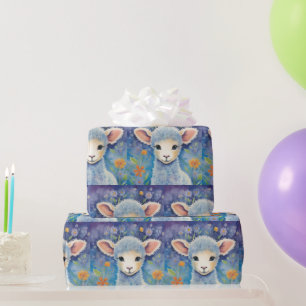Schattige Schaap voor kinderen in de lente Cadeaupapier