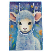 Schattige Schaap voor kinderen in de lente Medium Cadeauzakje (Achterkant)