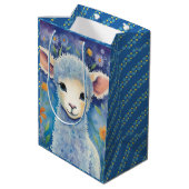 Schattige Schaap voor kinderen in de lente Medium Cadeauzakje (Achterkant Gekanteld)