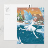 Schattige schaatsfee Icy Winter Forest Briefkaart (Voorkant / Achterkant)