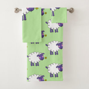 schattige schapen bad handdoek