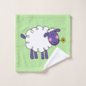 schattige schapen bad handdoek (Wasdoekje)
