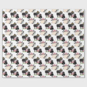 Schattige schapen en lammeren cadeaupapier (Vlak)