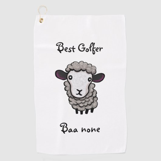 schattige schapen golfhanddoek (Voorkant)
