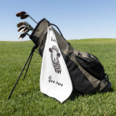 schattige schapen golfhanddoek (Groen)