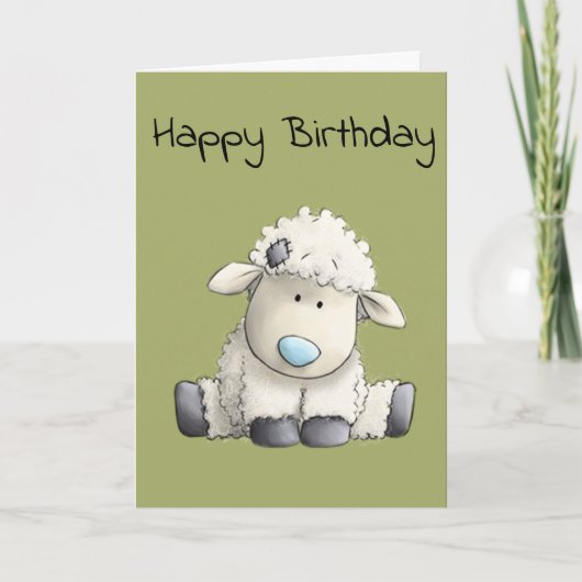 Schattige schapen kaart (Voorkant)