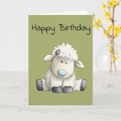 Schattige schapen kaart (Gele Bloem)