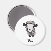 schattige schapen magneet (Voorkant / Achterkant)