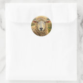 Schattige schapen op een ranch | Boerderijdieren Ronde Sticker (Tas)