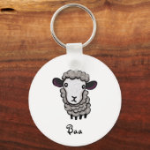 schattige schapen sleutelhanger (Voorkant)
