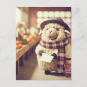 Schattige schapenhandel briefkaart (Voorkant)