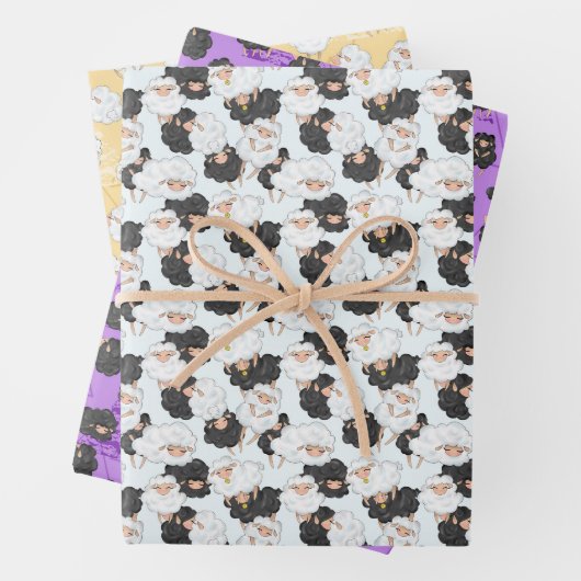 schattige schapenliefhebber inpakpapier vel (In situ)