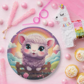 Schattige schapenpapier bord (Feest)