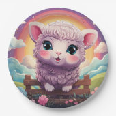 Schattige schapenpapier bord (Voorkant)