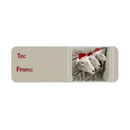 Schattige schapenvakantie cadeaubonnen etiket