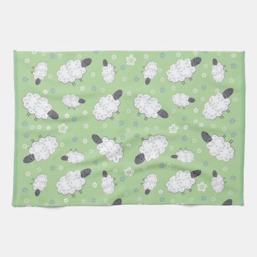 Schattige schapenvlees theedoek (Horizontaal)