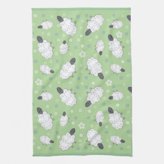 Schattige schapenvlees theedoek (Verticaal)