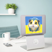 Schattige Schattig cavia Sticker (Laptop op bureau)
