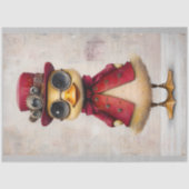 Schattige Schattig eendje in vacht & Pet L6 Decoup Tissuepapier (Voorkant)