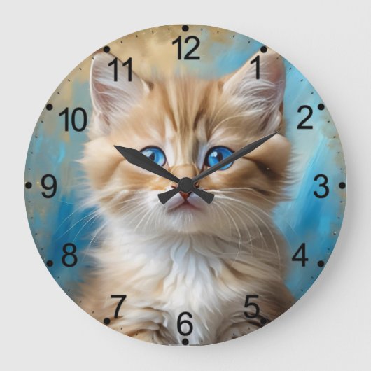 Schattige Schattig kattenportret Grote Klok (Voorkant)