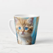 Schattige Schattig kattenportret Latte Mok (Linkerhoek)