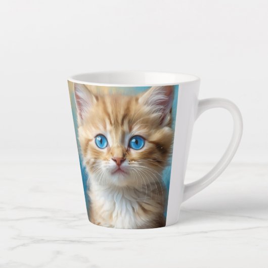 Schattige Schattig kattenportret Latte Mok (Rechts)