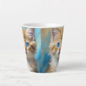 Schattige Schattig kattenportret Latte Mok (Voorkant)
