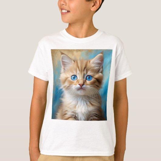 Schattige Schattig kattenportret T-shirt (Voorkant)